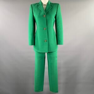 BYBLOS Size S Green Wool Blend Notch Lapel Pants Suit